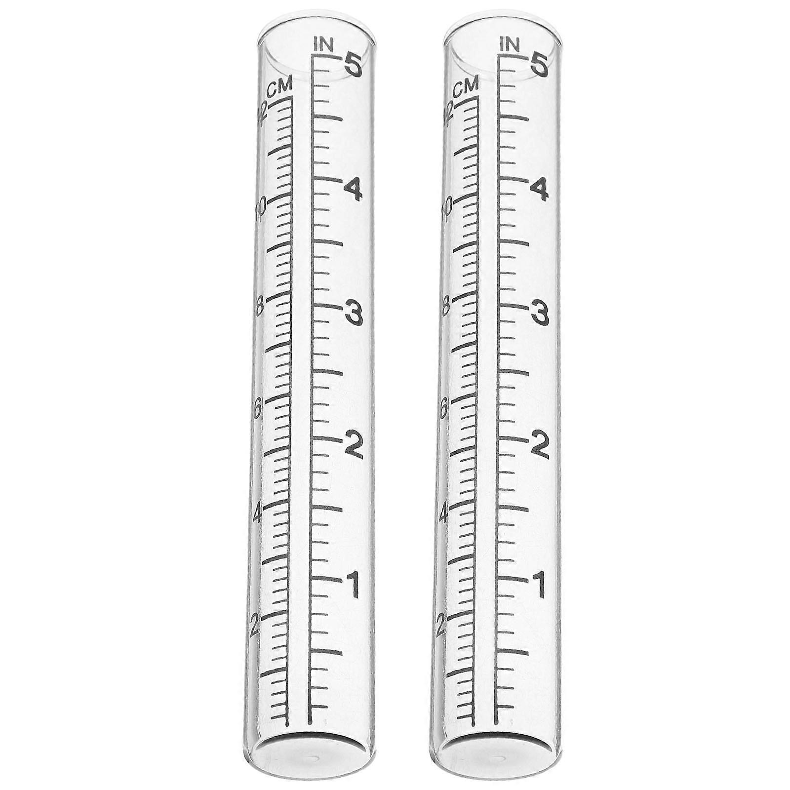 Rain Measure Gauge Replacement Tubes Transparent Material for 2Pcs