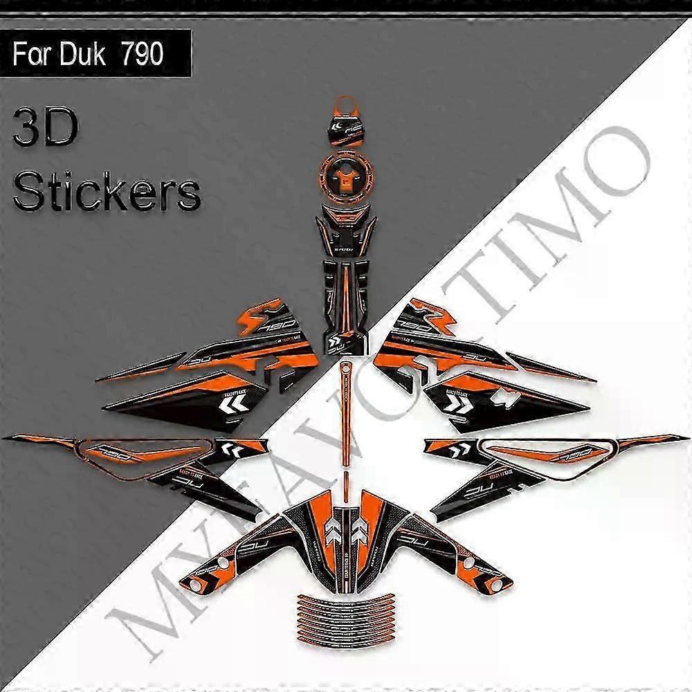 התאמה מעולה ל-790 Duk מגן פגוש אופנוע מעולה מגן טנק מעולה כרית צד אחיזת גז מזוט ערכת ברך מעולה TankPad Exquis