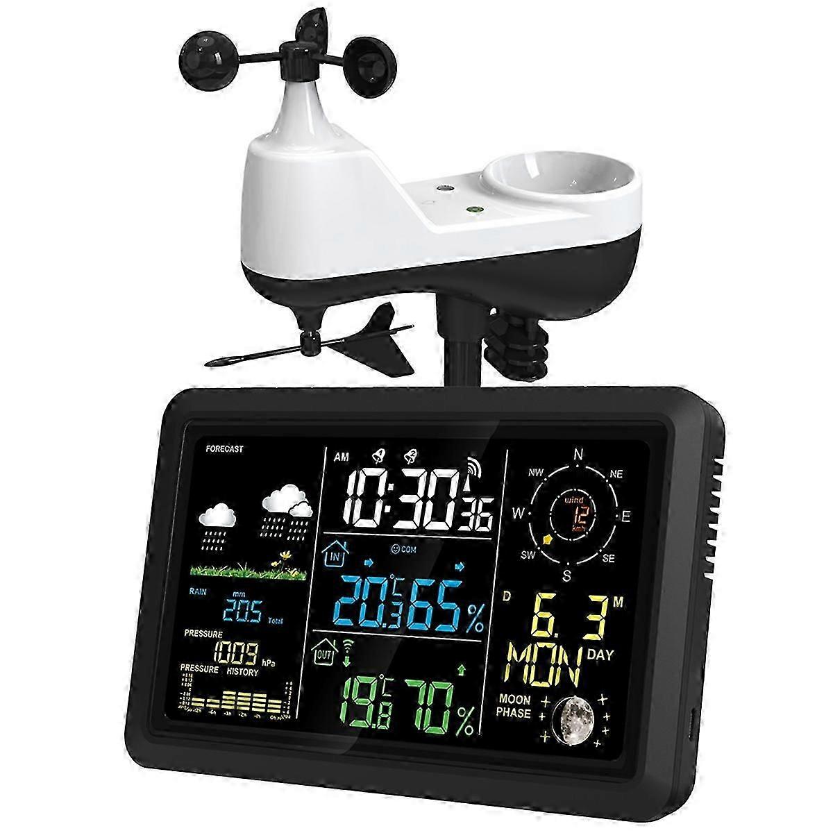 7.5In VA LCD Screen Weather Station with Outdoor Sensor (EU)