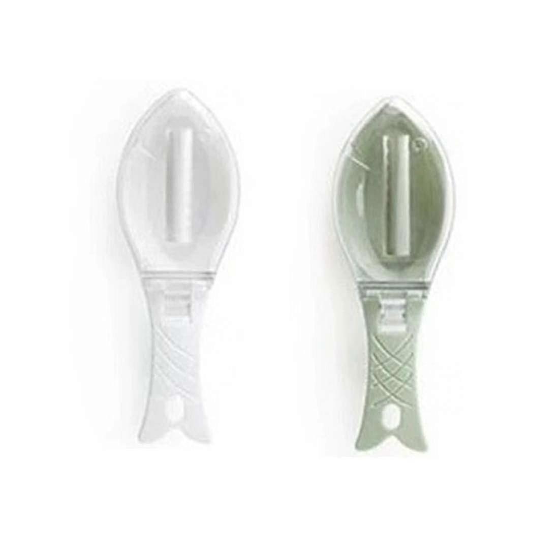 Multifunctional Fish Scale Remover Tool with Safe Brush and Clear Cover for Easy Cleaning
