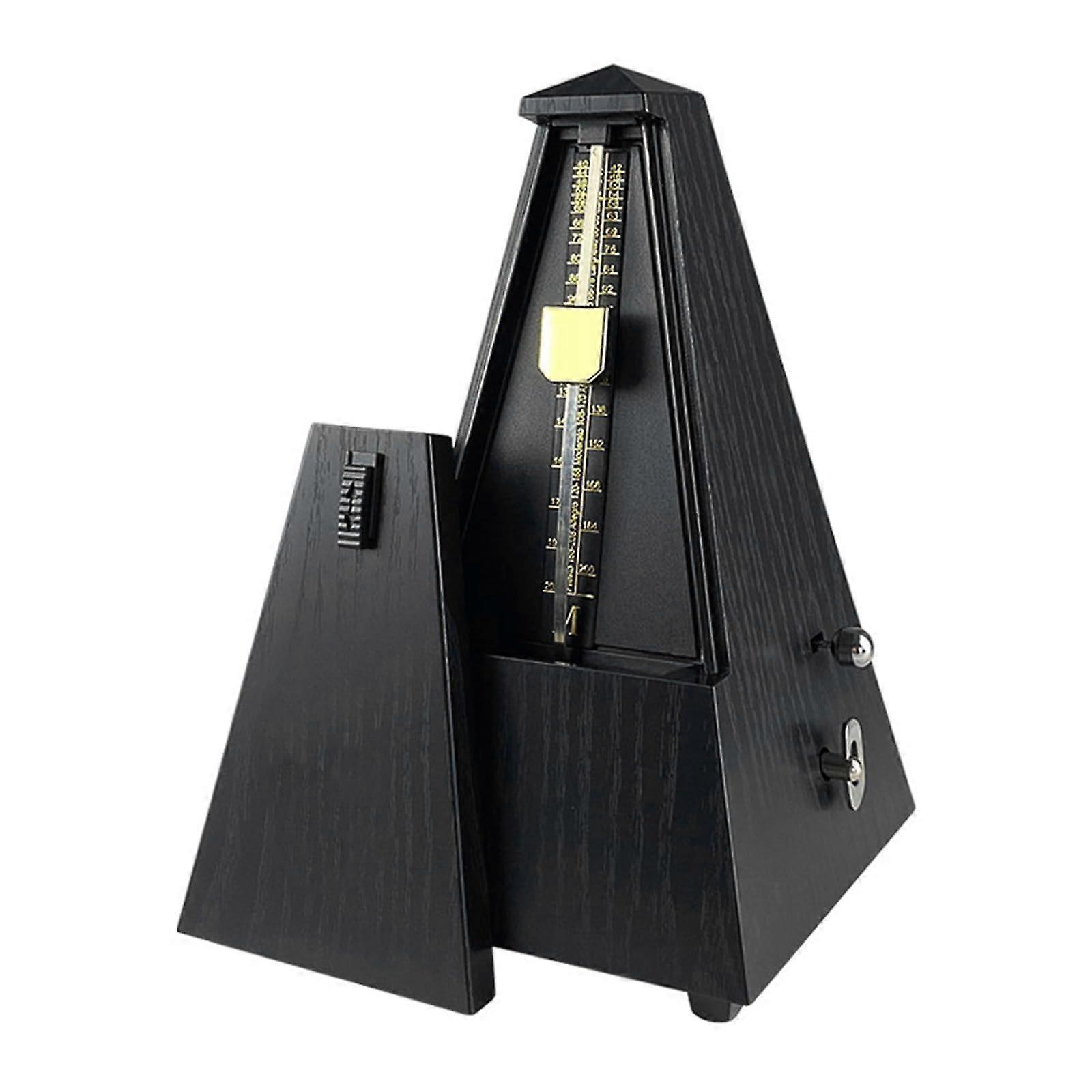 Vintagestyle mechanical metronome, universal music timer, pyramid, guitar metronome for piano, violin, and musical instruments.