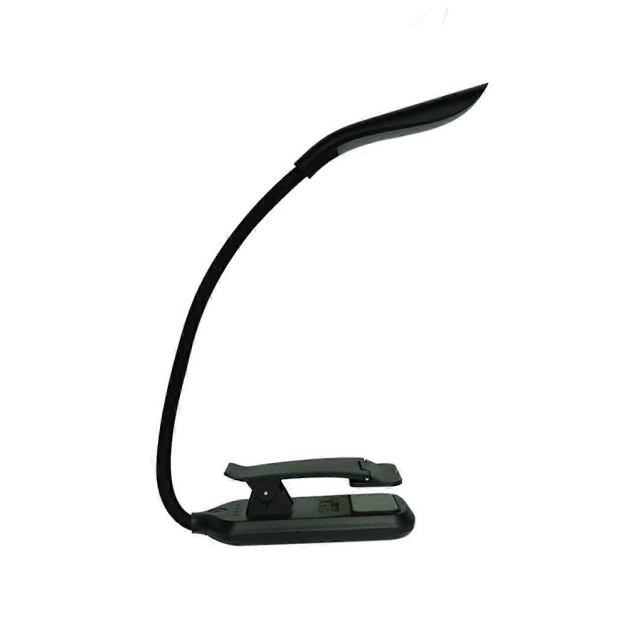 LED Reading Light with USB Rechargeable Battery, Portable Clamp Study Lamp, Adjustable Brightness Book Light for Bed and Table