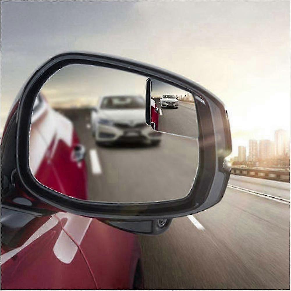 1 Pair 360 Degree Frameless Blind Spot Mirror Wide Angle Convex Side Rearview Parking Mirror