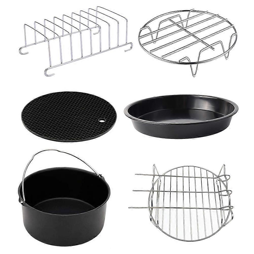 6pcs 6 Inch Baking Dish Pan Set for Air Fryer Kitchen Cooker Tools