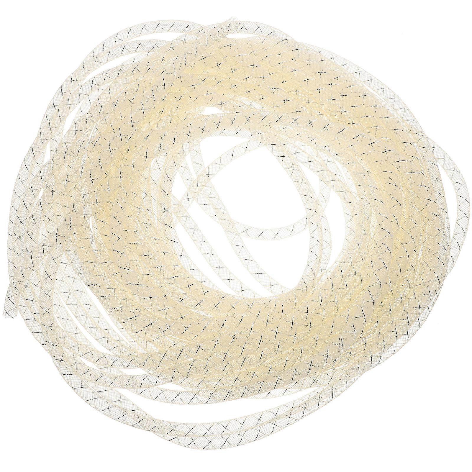 Jewelry Making Cord Polyester Twine Cord For Bracelet Making Yellow 25m Round Elastic Cords 1Pack