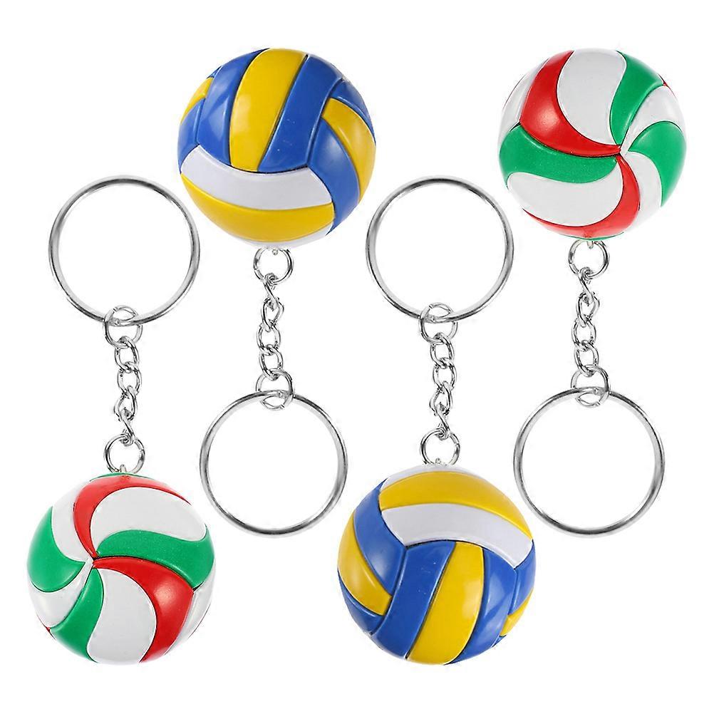 Sports Game Keyring Mini Volleyball Shape For Sports Enthusiasts Competition Prize 4Pcs