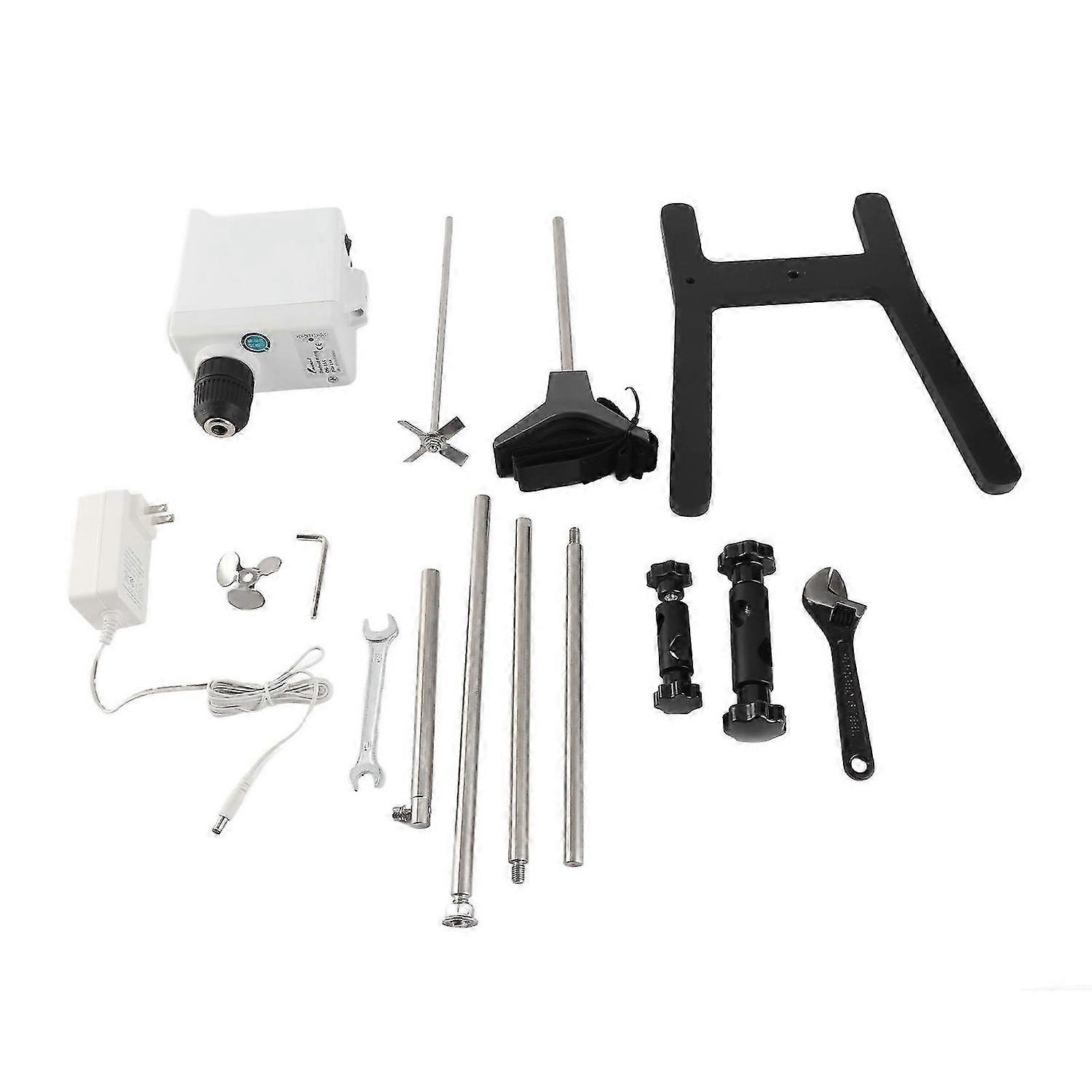 Electric Overhead Stirrer Mixer 100 to 1500rpm Maximum 10L 8000mPas LCD Display Digital Overhead Stirrer