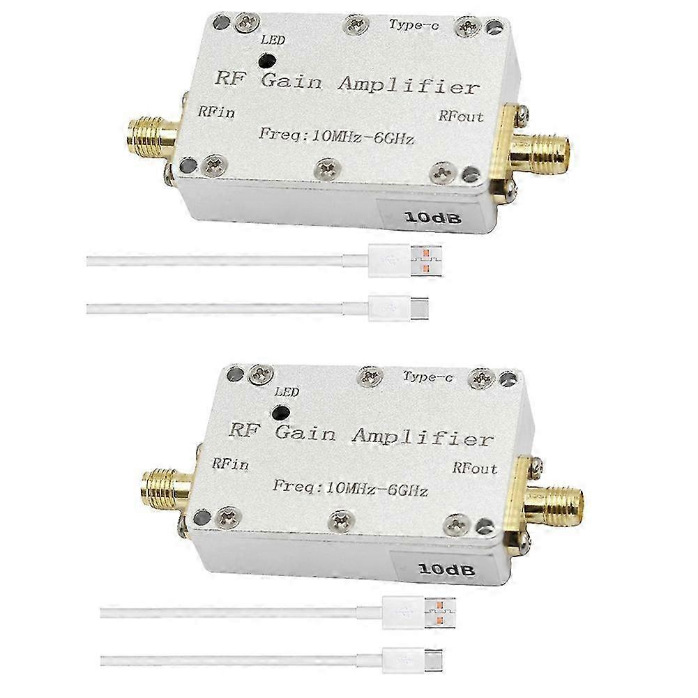 2PCS 10M-6GHz 10dB RF Gain Amplifier Module for Various Frequency Receivers