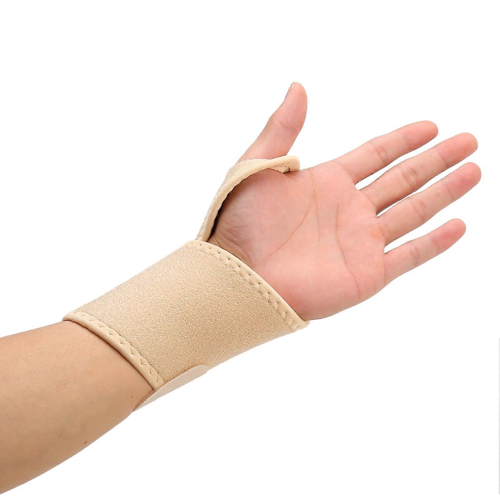 Compression Wrist Brace Reduce Pain Breathable Elastic Adjustable Arthritis Wrist Brace for Joint Injury Skin Color 