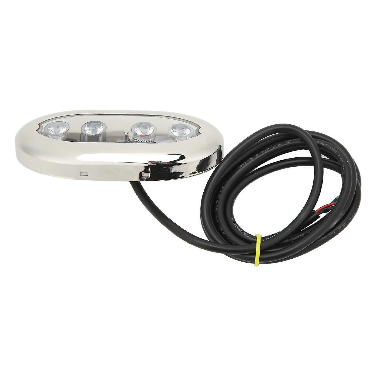 Marine Underwater LED Light DC 12V‑24V IP68 Waterproof Universal Fit for Boat Yacht Waterside RGB 8W