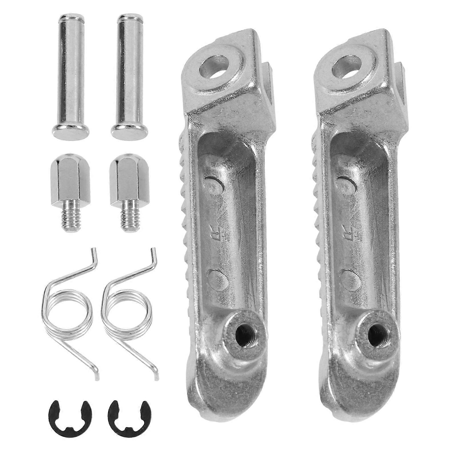 Durable Steel Motorbike Foot Peg for Front Use with Silver Color and Stable Installation 1 Set