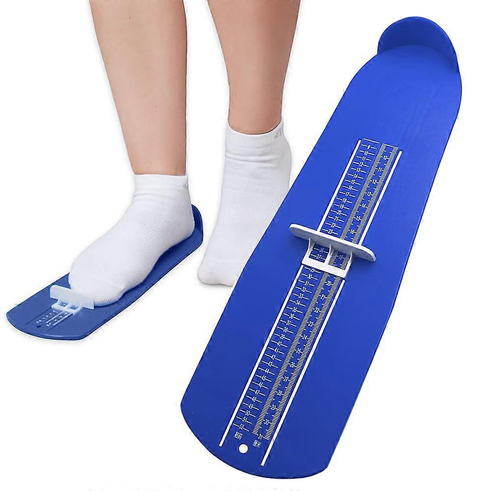 Foot Gauge for Kids - Shoe Size Measuring Tool, Fits Sizes 15 to 48, Durable Blue Design for Accurate Sizing