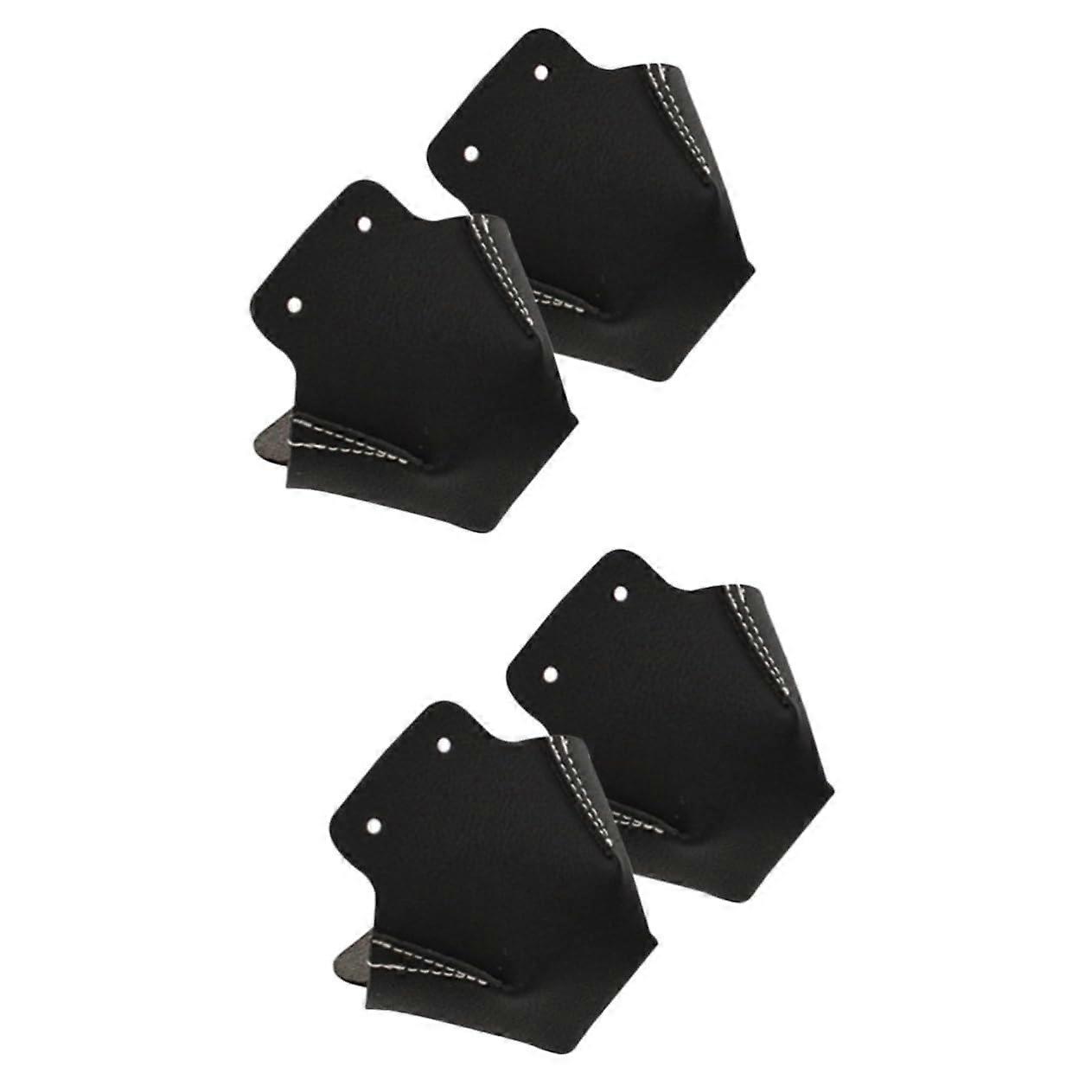 Pack of 4 Skate Toe Protectors for Professional Ice Skates Black