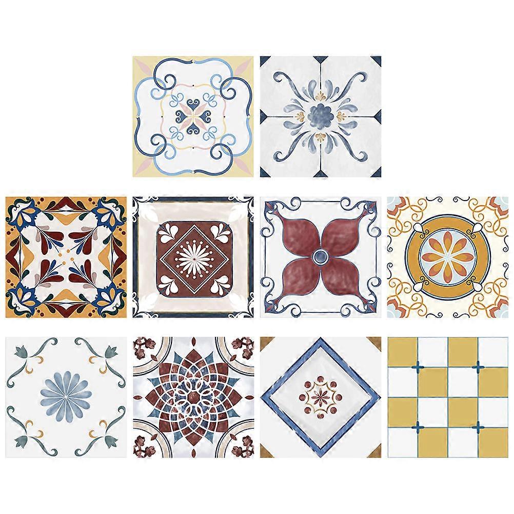 Kitchen Tile Stickers Wear Resistant Dirt Resistant Use For 10 Sheets