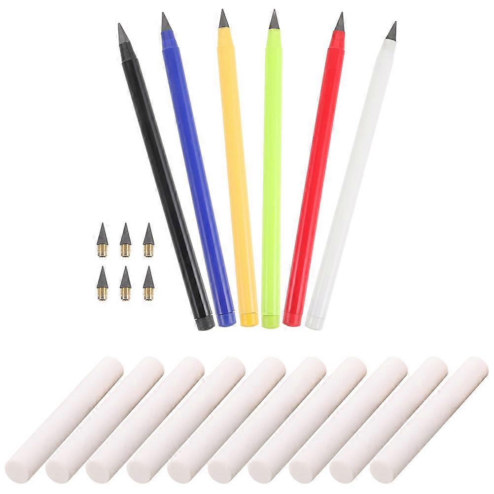 Everlasting Inkless Pencil Set with Replaceable Nibs and Erasers for Artists, Professionals, and Students – No Sharpening Needed for Drawing and