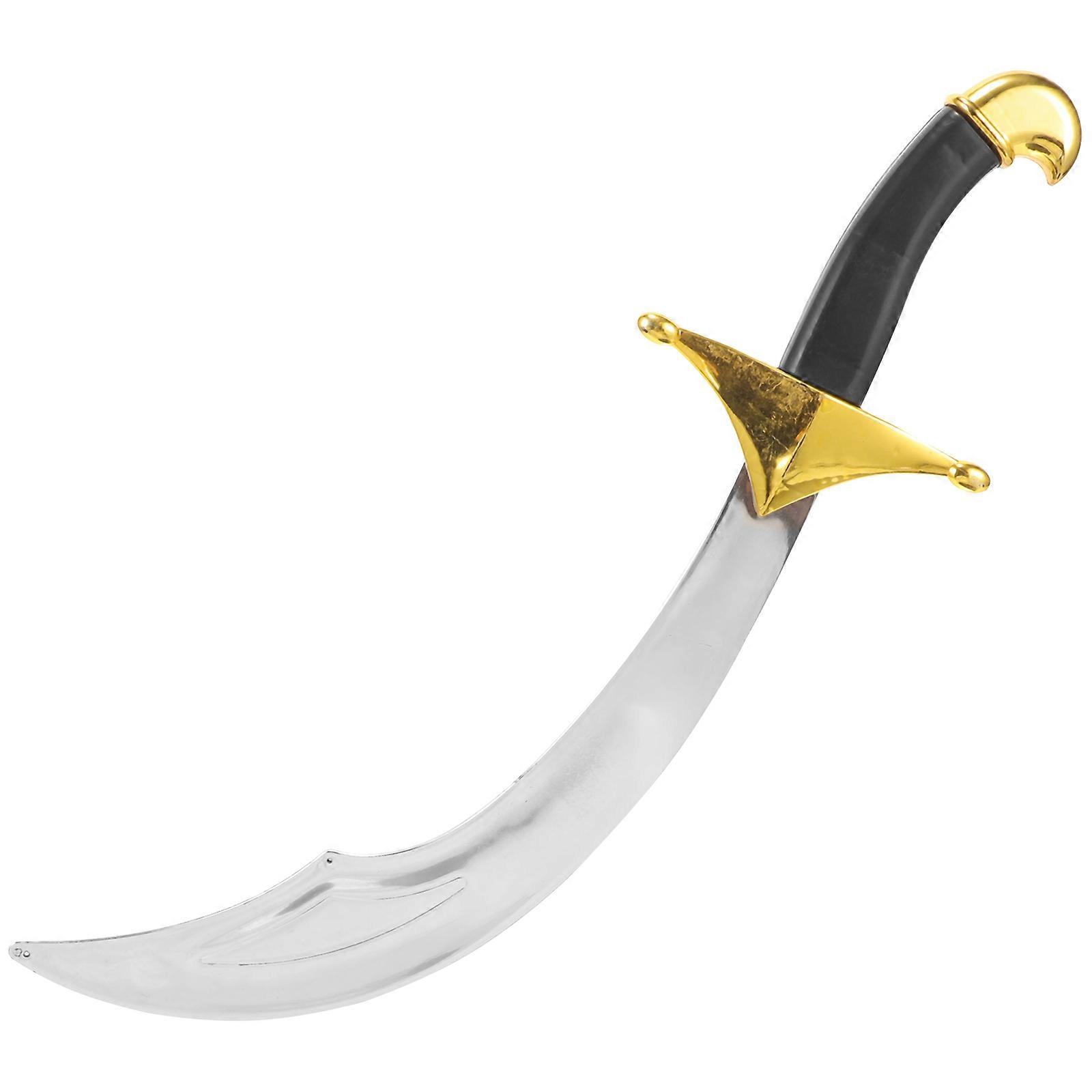 Cosplay Sword Prop Plastic Pirate Sword Shape Halloween Party Favor 19.1X4.9X1.2in Costume Accessory Pirate Fans Stage Performance 1Pcs