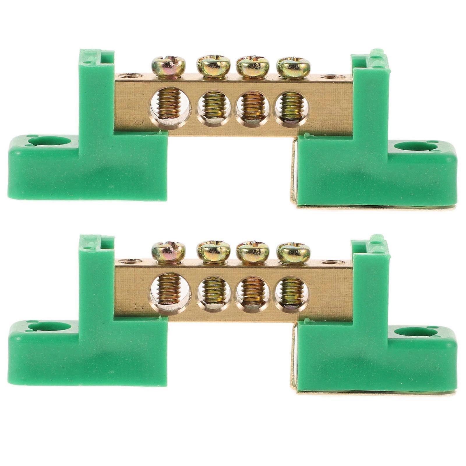 Power Distribution Block Terminal Strip Ground Rod Electrical Grounding Automotive Ground Block 2Set