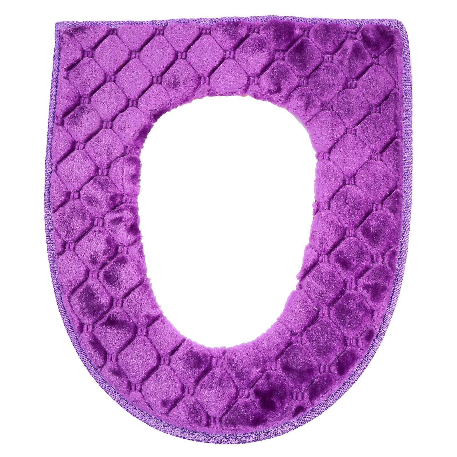 Bathroom Toilet Seat Cover Comfort Machine Washable Square Shape Ladies Winter Use 42X36cm 1Set