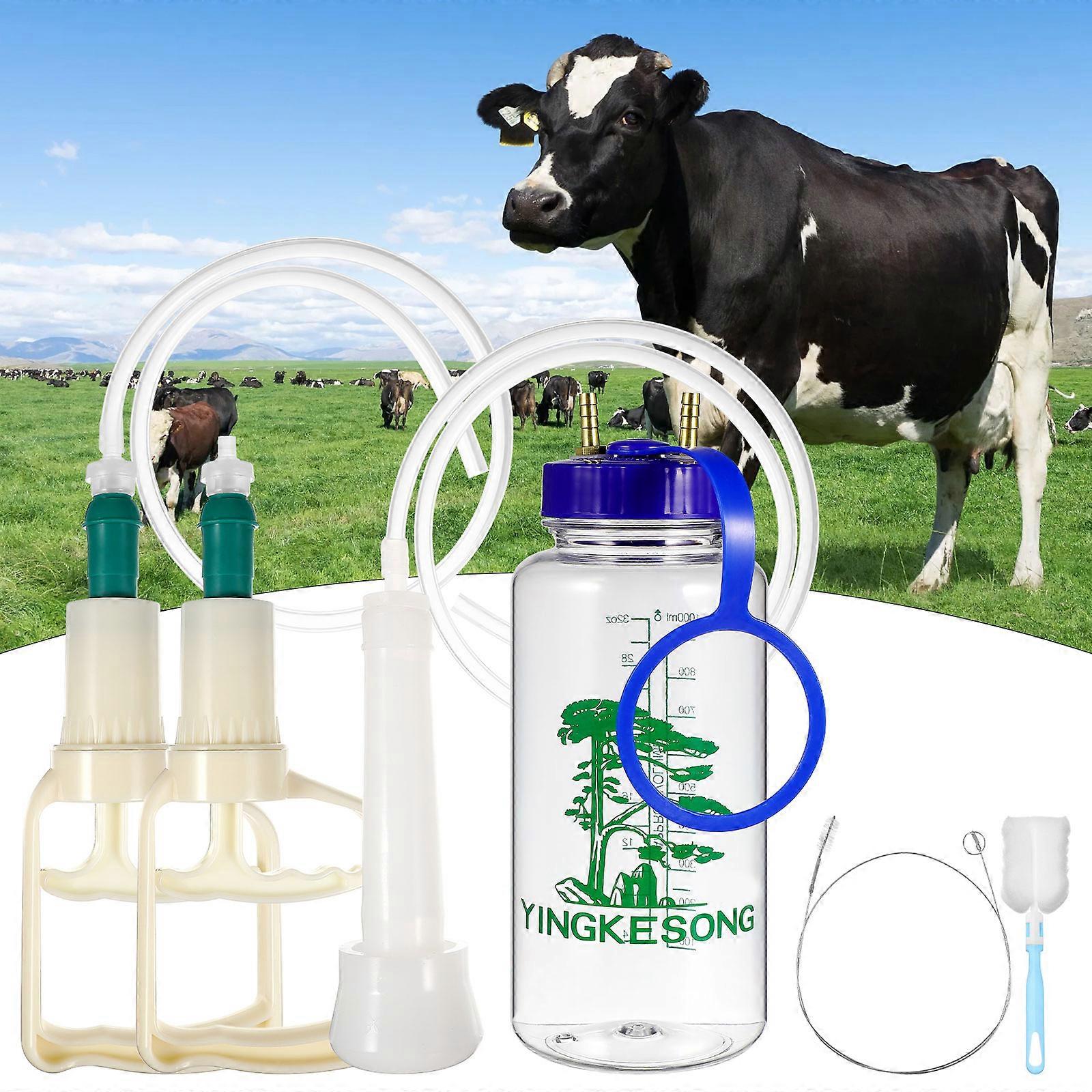 Here's a well structured product description for the **"1set Portable Manual Milking Machine For Sheep Cows Durable Suction Capacity Gentle Efficient