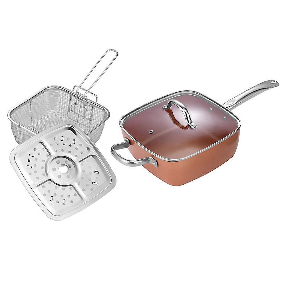 Steam Pot For Cooking And Steaming Golden 24x9cm Non Stick Easy To Clean 1 Set