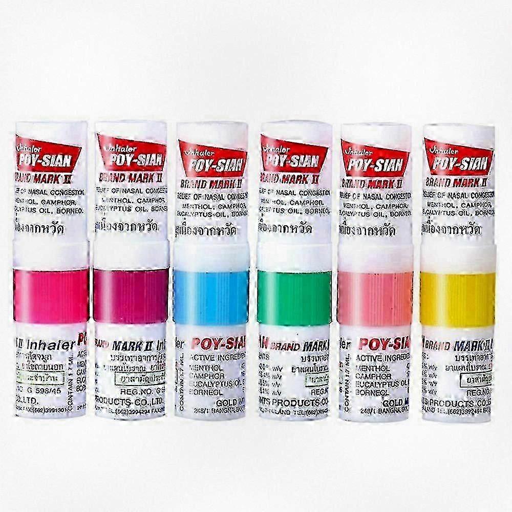 Thailand Eight Immortal Tubes Mint Nose Refreshing Stick for Anti-Sleeping and Brain Refreshment