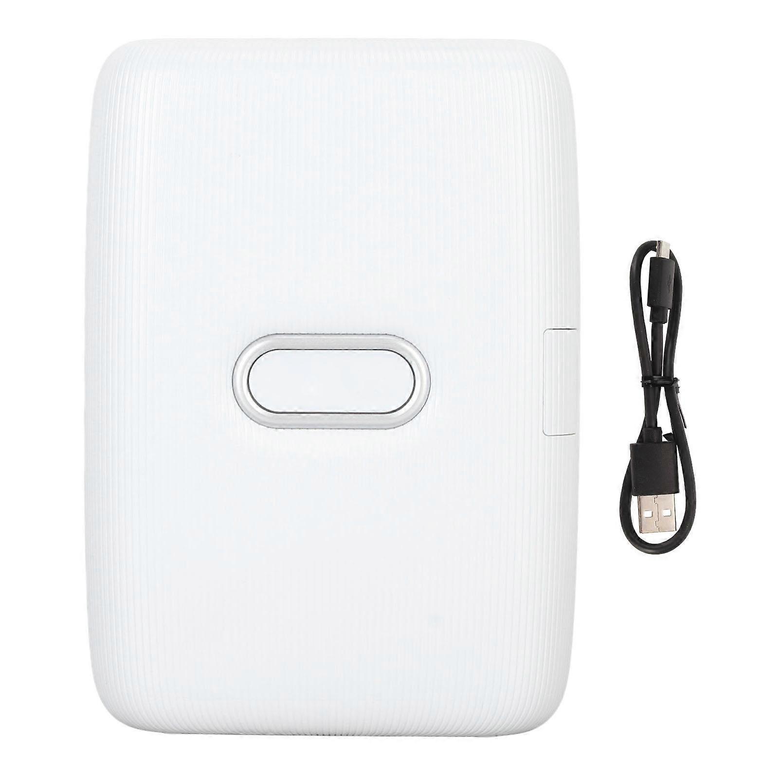 White Portable Bluetooth Smartphone Printer: Fast, Lightweight, and Fun Photo Printing