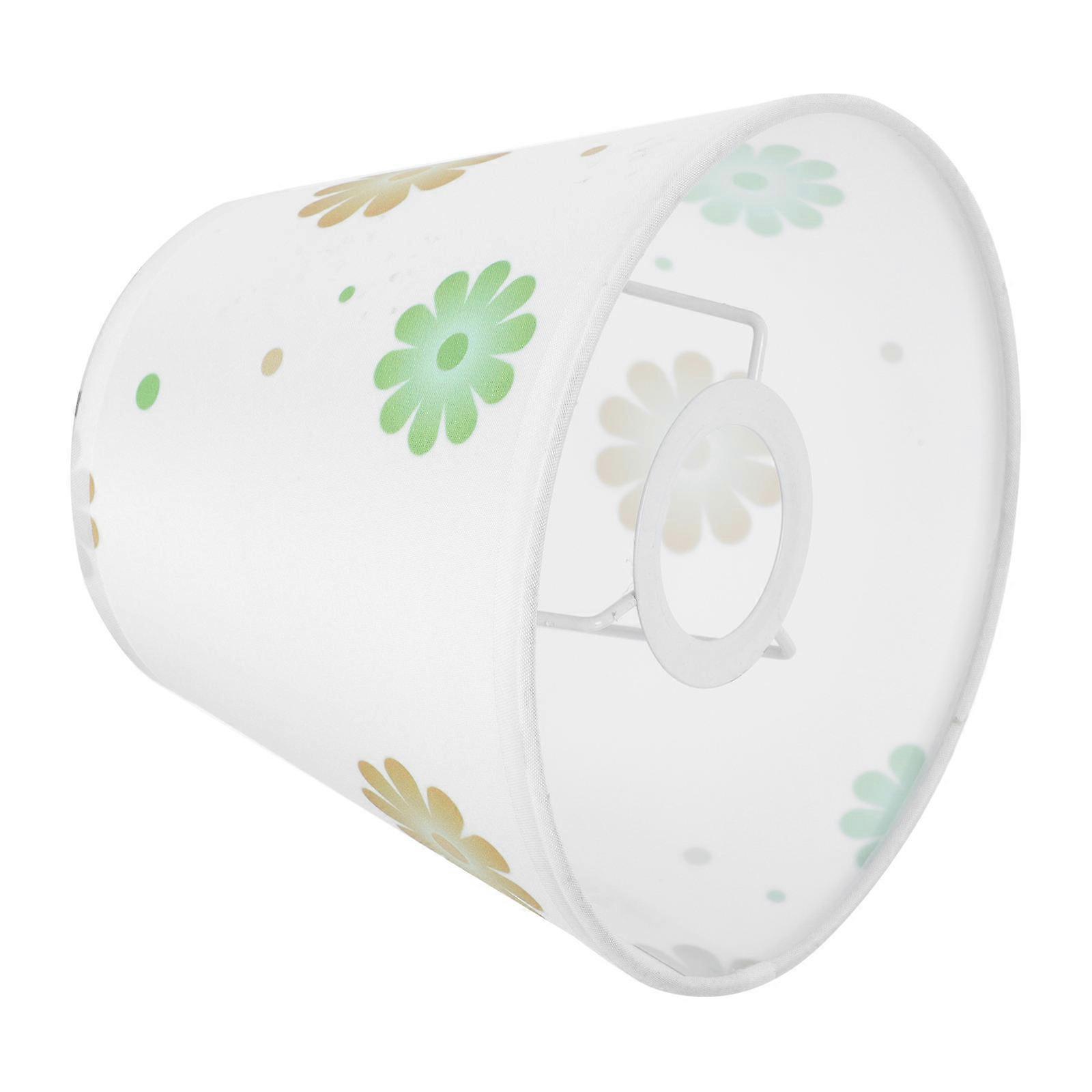 Shade Barrel Fabric Lampshade Simple Design Decorative Lighting For Bedroom 17x14cm White Cloth Metal 1Set