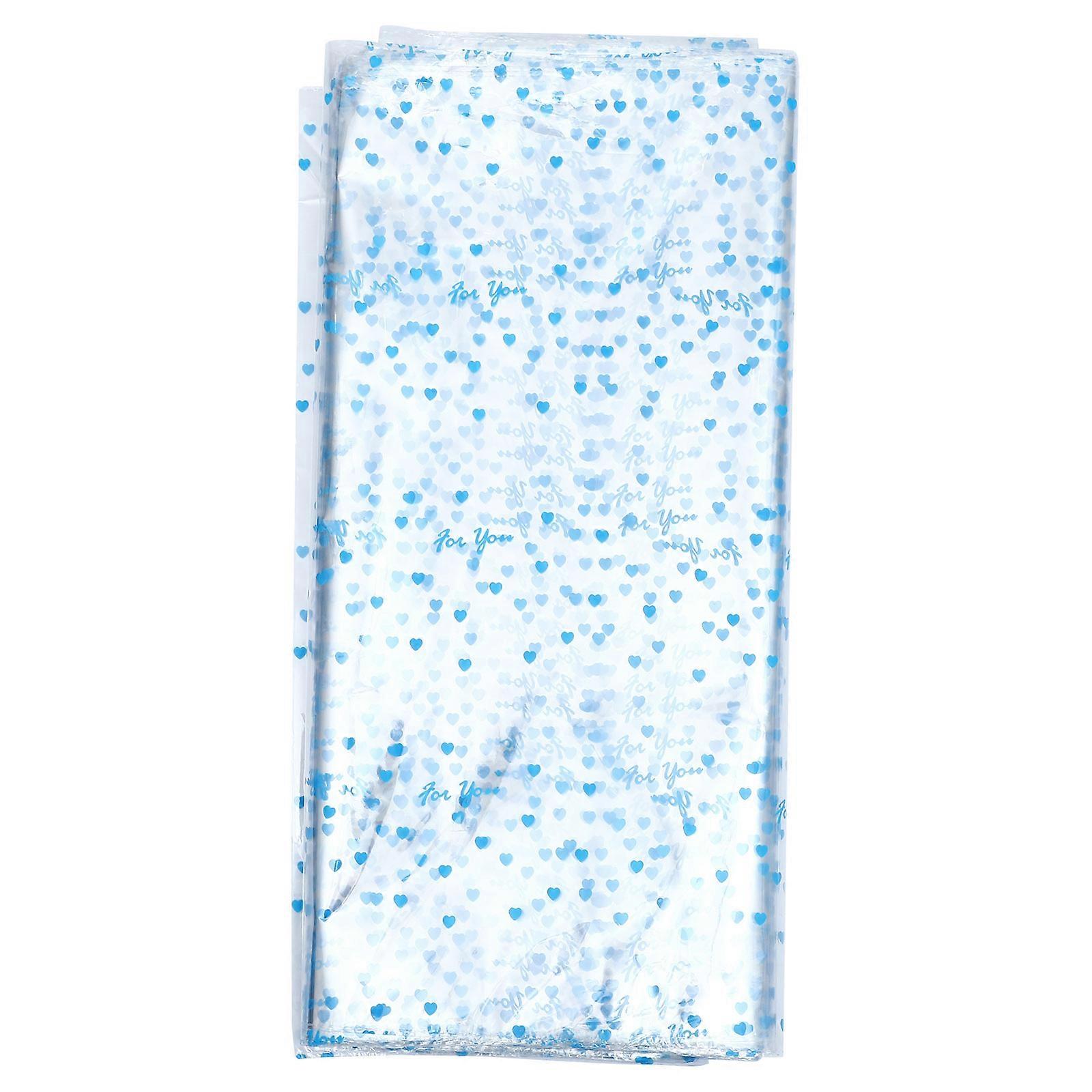 Flower Wrapping Paper Sheets Clear Cellophane For Valentine's Day Easter 54.50X42.00X0.01Cm 100Set