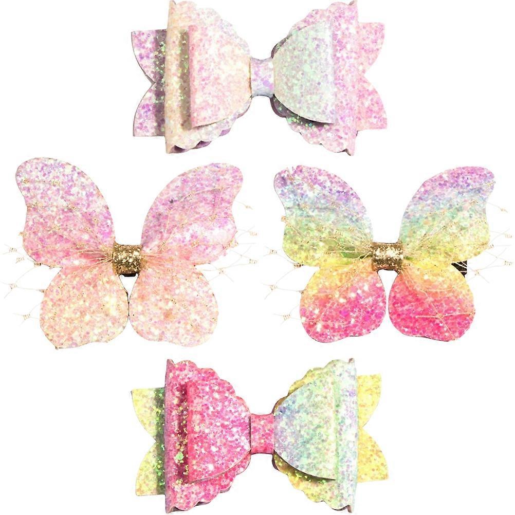 4pcs Butterfly Hair Clips with Elegant Design for Birthdays, Special Occasions – Lightweight & Durable Hair Accessories for Bows and Stylish Wear