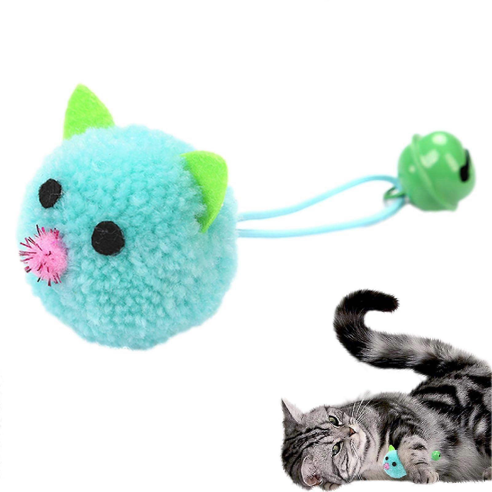 Cat Mouse Toy | Bite Resistant Plush Mouse for Indoor Kittens, Interactive Exercise Toy with Bells, Blue Color