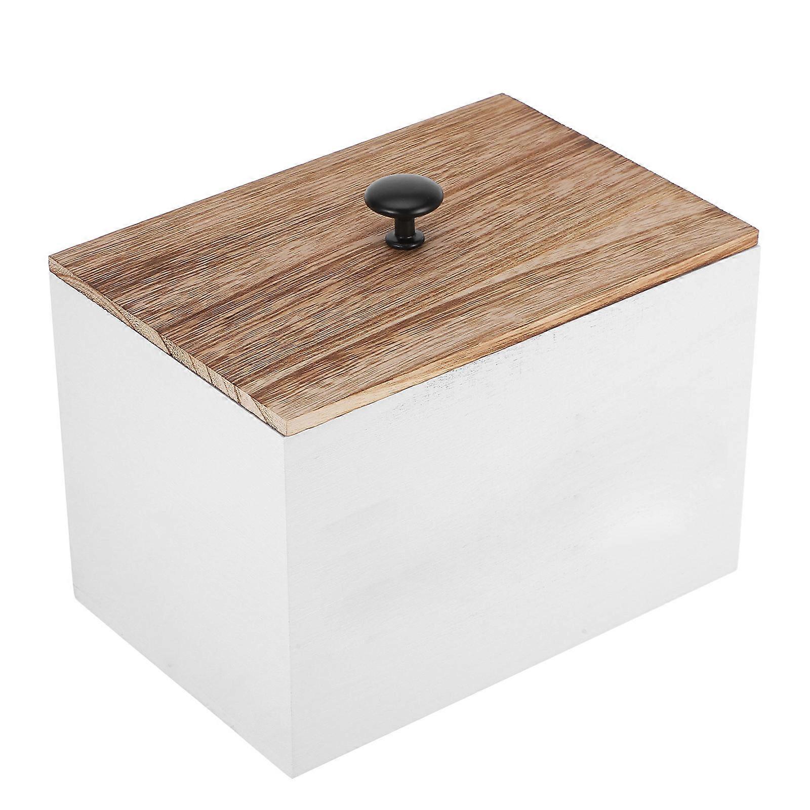 Wooden Makeup Vanity Organizer with Lid for Home Use Multi Color 3Compartment Storage Box