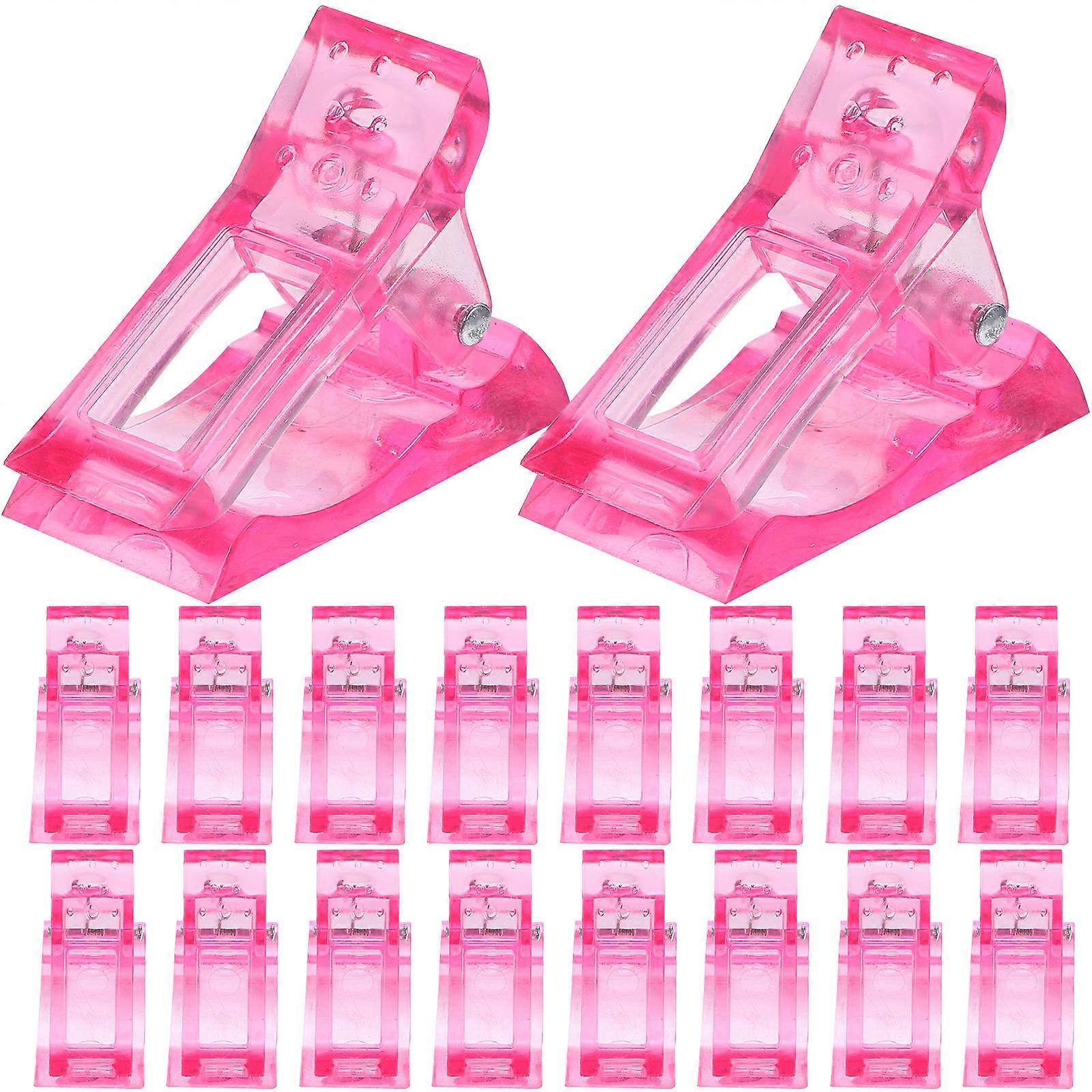 Extension Clamps Tool Home Use Girls ABS Material Nail Shape Fixing 20Pcs