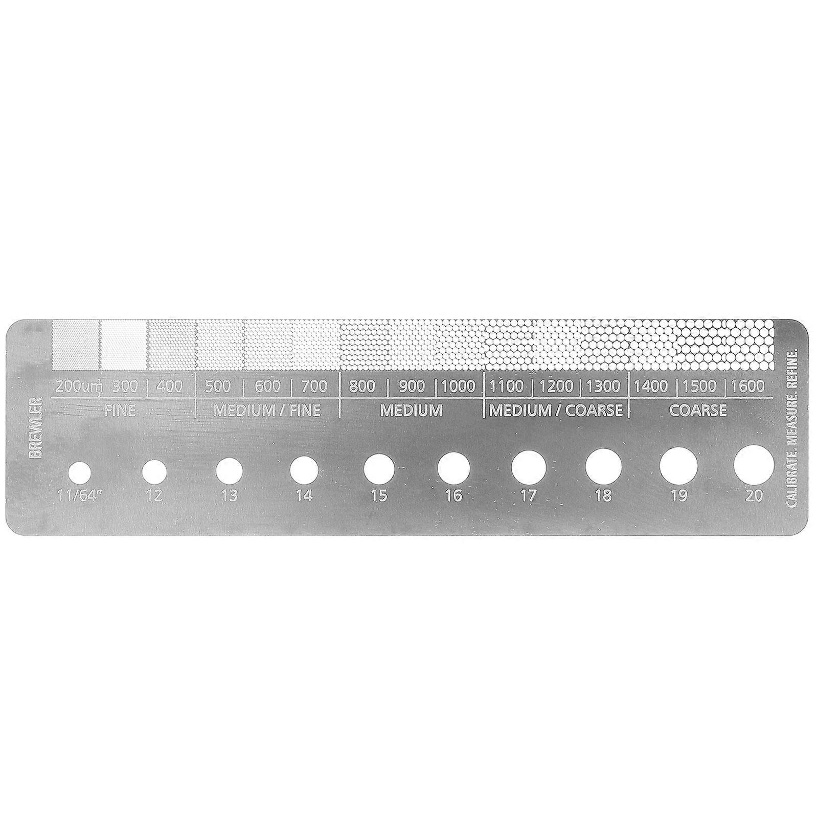 Coffee Grind Size Ruler Precision Grinding Measuring Tool Stainless Steel Home Use 1Set