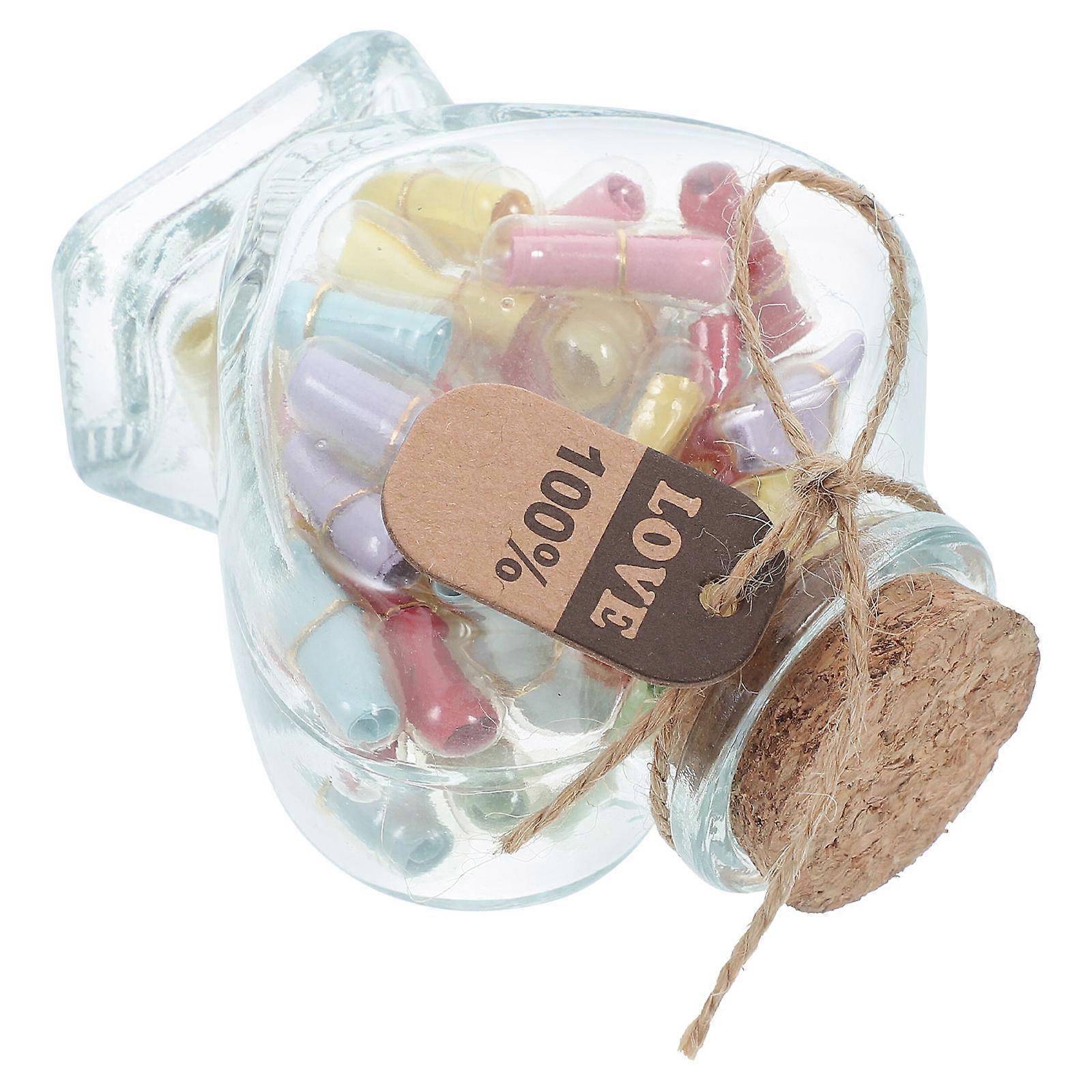 glass with for Romantic Messages and Wishes Creative Multi Color Design Ideal for Party 2.5 inch