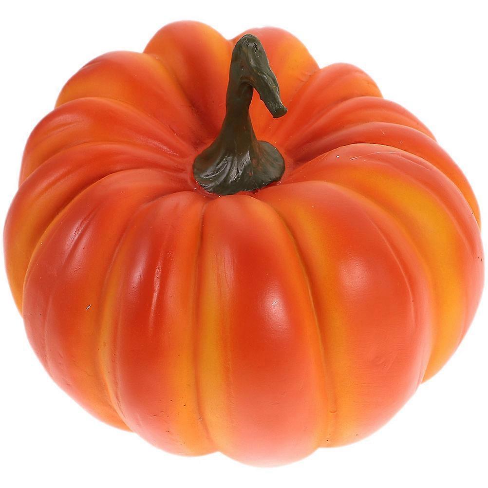 דלעת תפאורה דלעות דקורטיביות קטנות ליל כל הקדושים דלעת לעטר חומר שרף עיצוב ריאליסטי קישוטי ליל כל הקדושים 17.2X17.2X13.5 ס"מ 1 חבילה