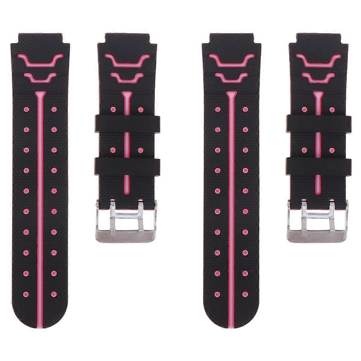 Silicone Watch Bands Ergonomic Shape Comfortable Wearing Children Watch Accessory for Replacing Old Straps 2Pack