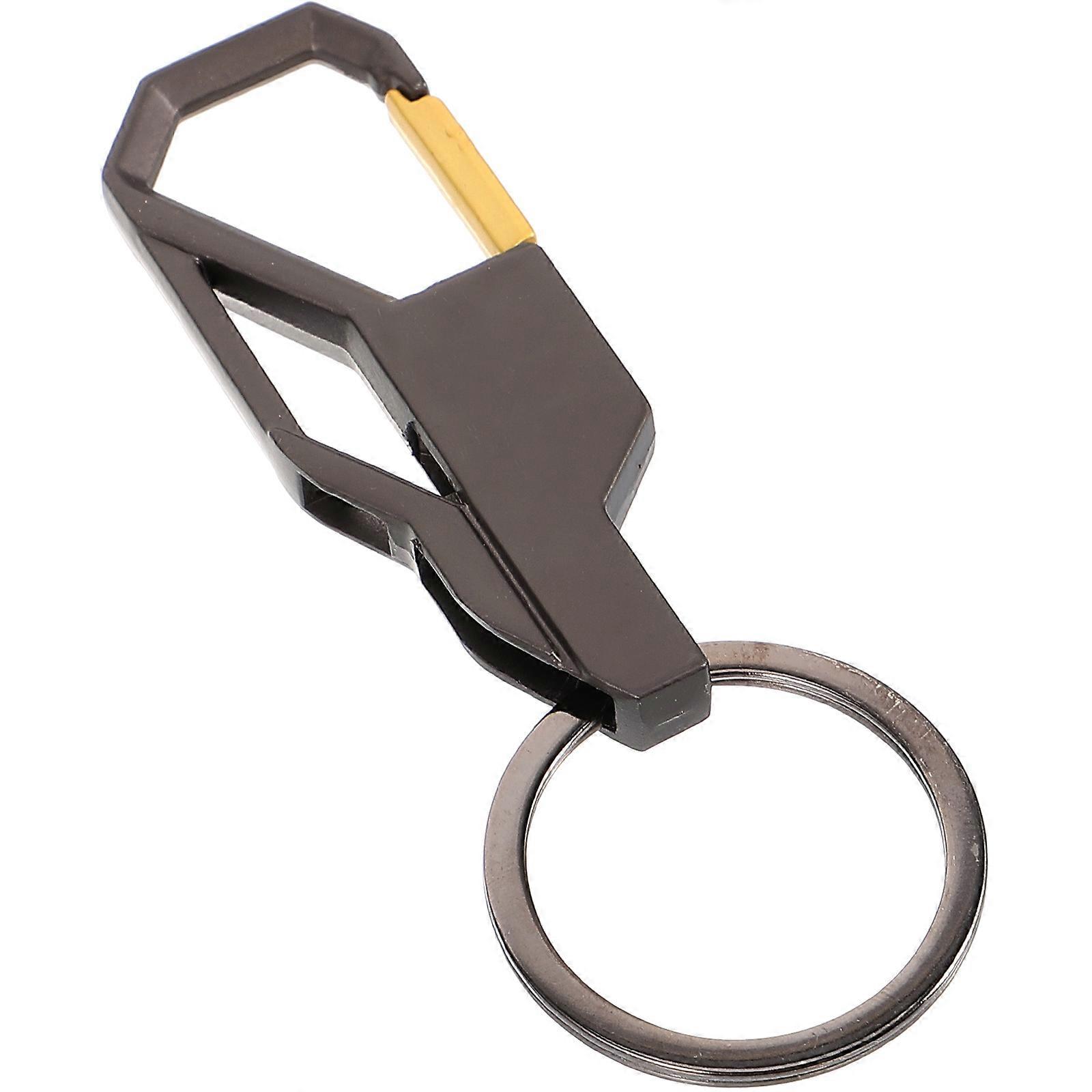 Keychain For Men Practical Belt Key Chain Metal Keyring Daily Use Gun Black 1Pcs