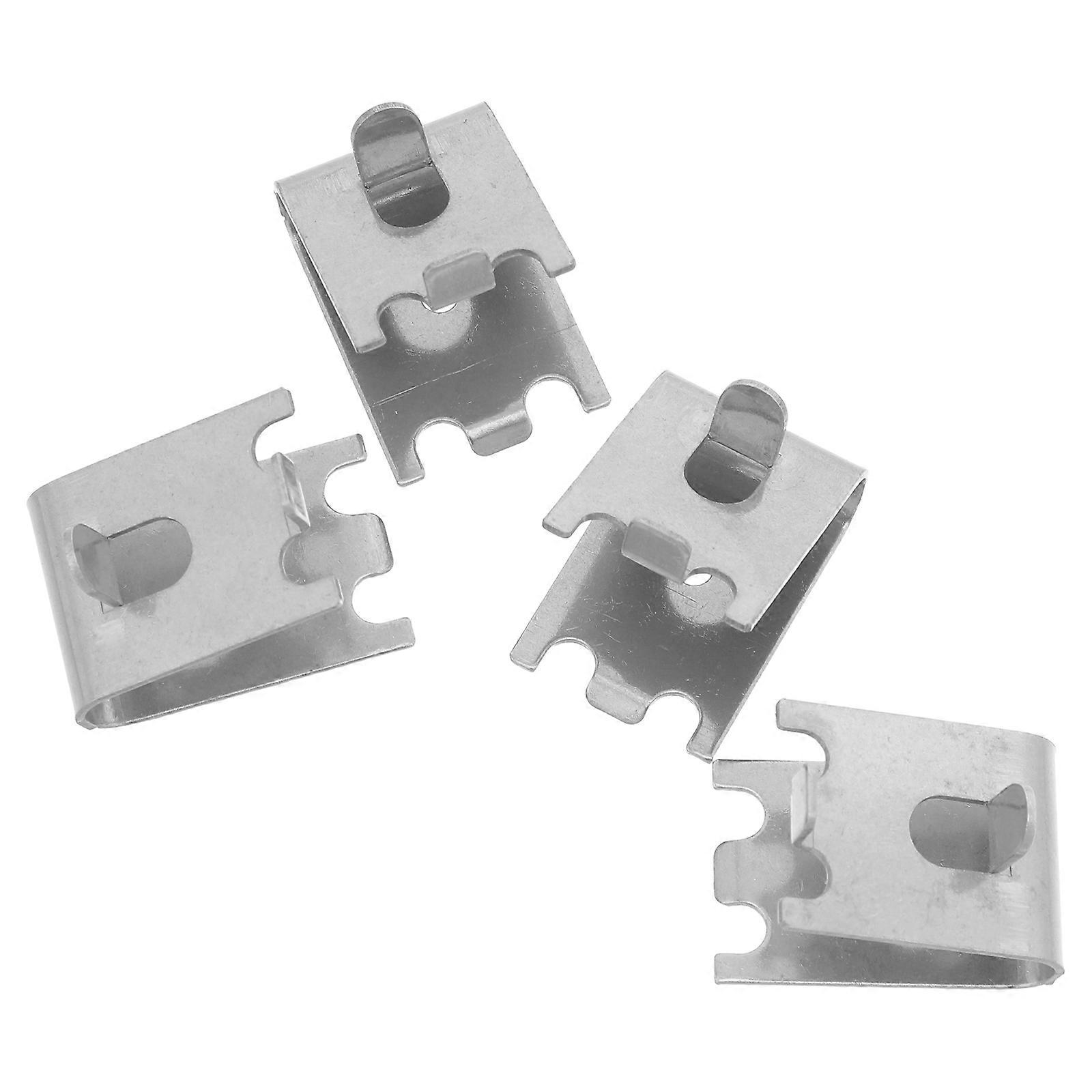 Stainless Steel Freezer Shelf Clips Adjustable Fridge Support Hooks for Refrigerator Partition Brackets and Cooler Shelf Organization (4pcs)