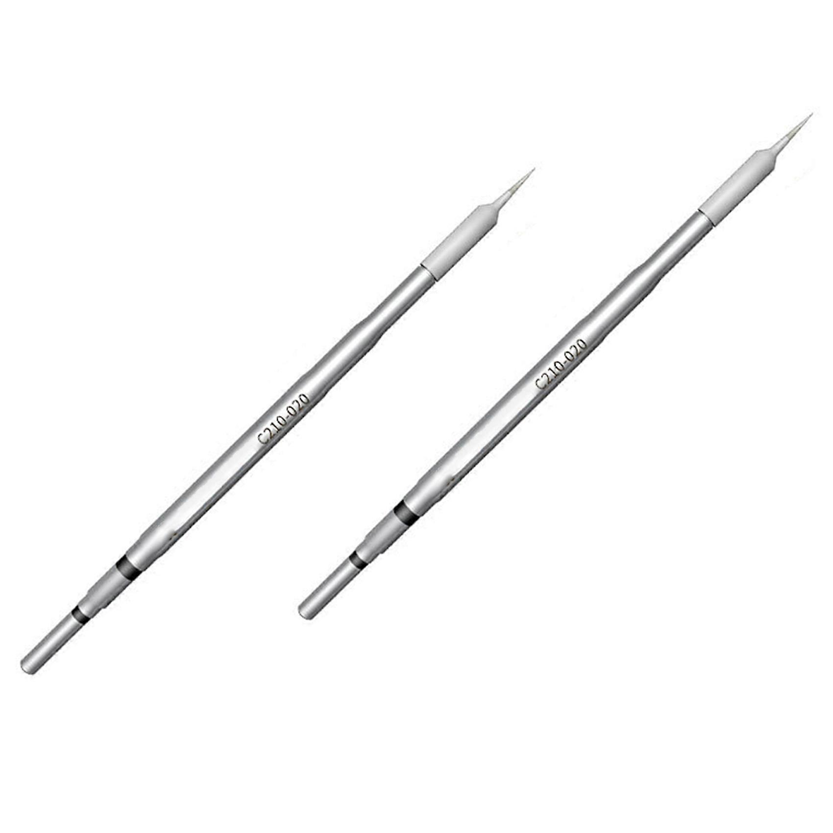 2X C210 Series Soldering Tip Lead-Free Solder Welding Head for T210 Handle for Sugon T26 T26D Solder