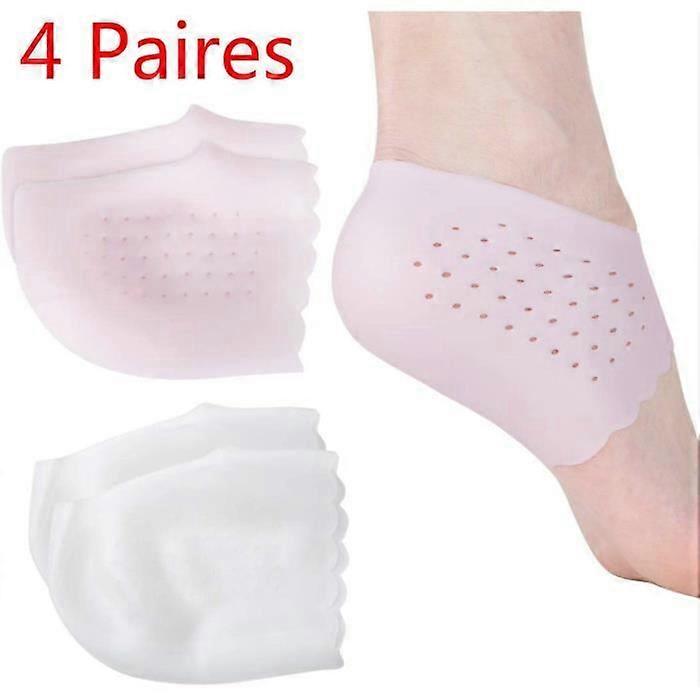 Silicone Heel Protector - Moisturizing Foot Care Protector - 4 Pairs