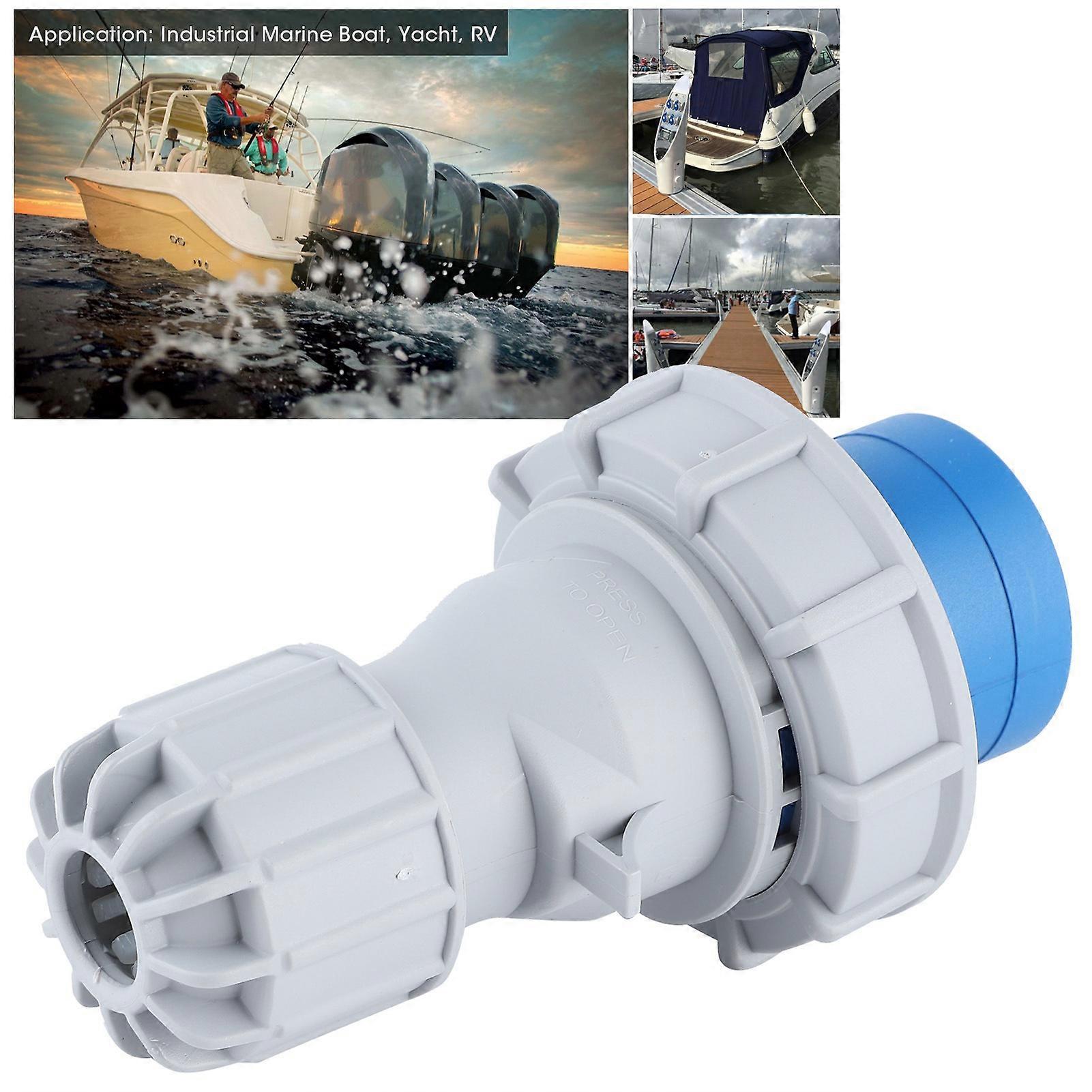 Power Plug 3 Pin 220‑ Waterpoof Marine Boat Grounding Shore Plug for Yath RV