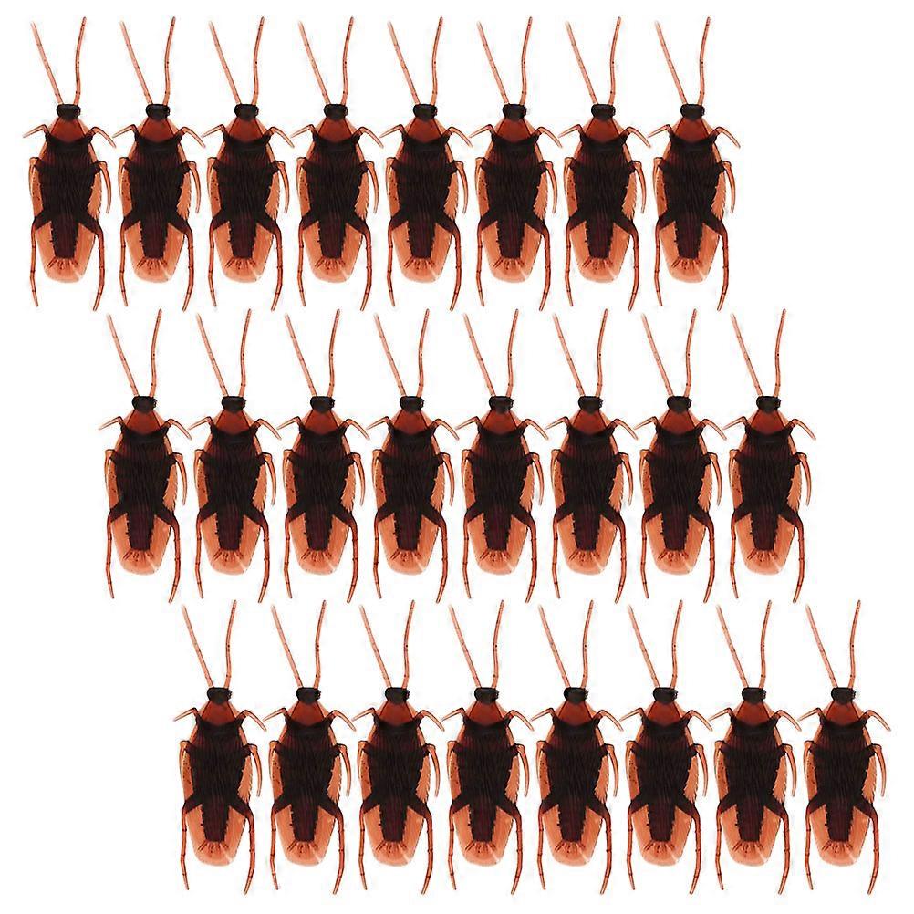 Realistic Fake Bugs for Party Use Lifelike Plastic Cockroach Prank Props Brown Color
