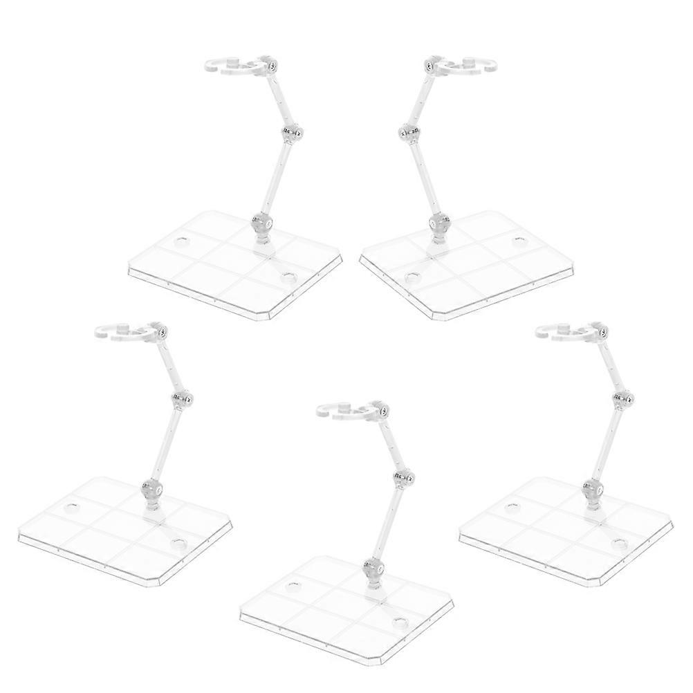 5pcs Adjustable Transparent Action Figure Stands Display Holders for Dolls Collectible Figurines Stable Support for Home Store Display