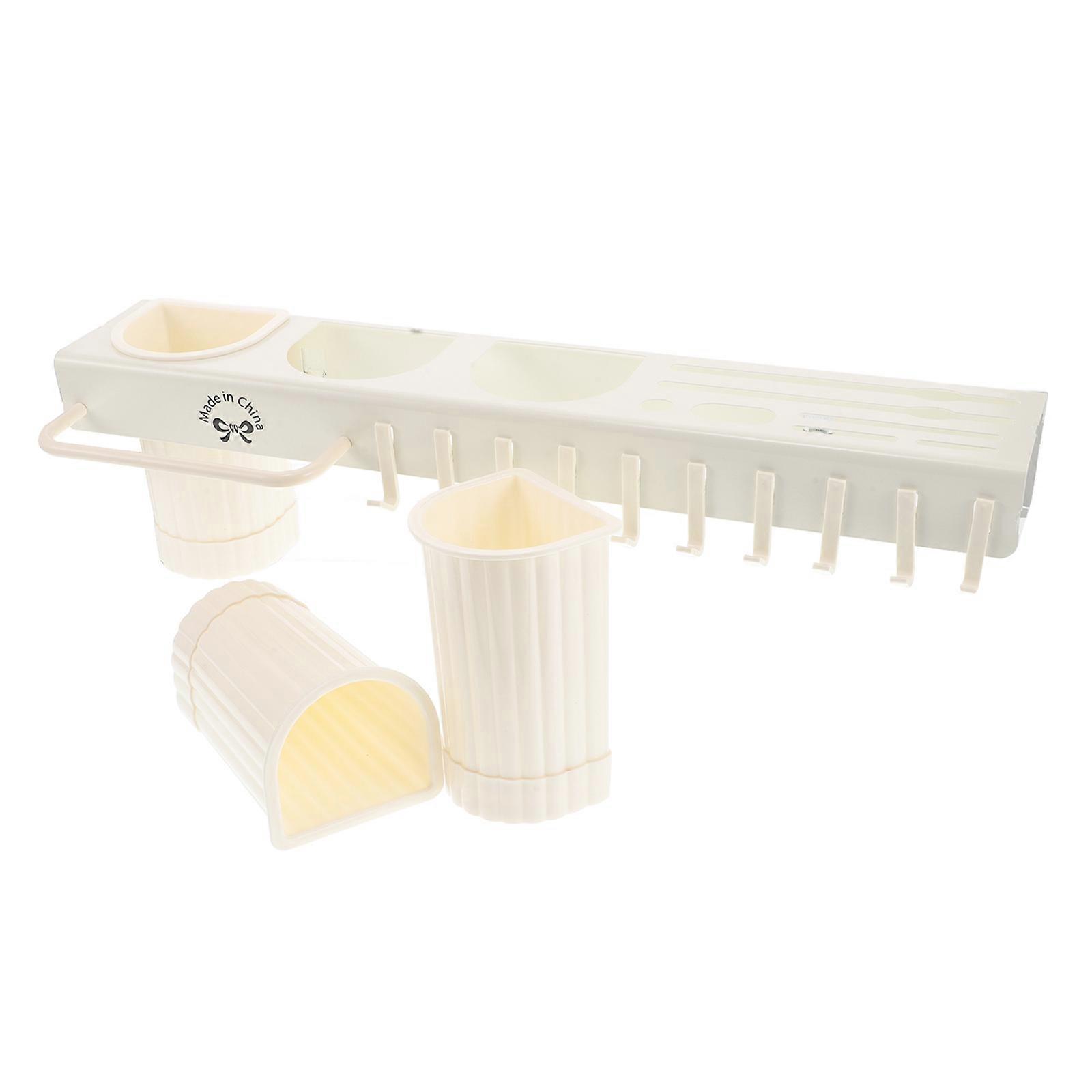 Multifunctional Design Kitchen Shelf Wall Mounted For Cutlery Spices 1Pack