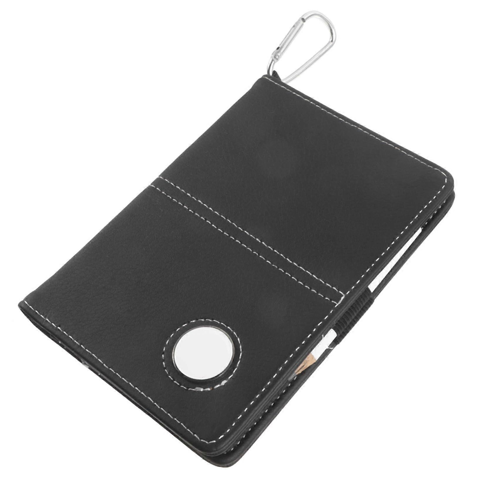 1Satz Golf Scorebook PU Portable Scorecard Holder for Standard Scorecards with Pen Loop Accessory for Golfers