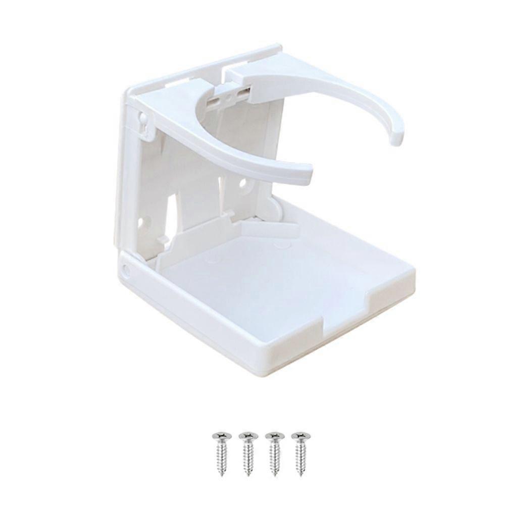 ABS Plastic Folding Cup Drink Holder for Car Auto Boat Truck (White)