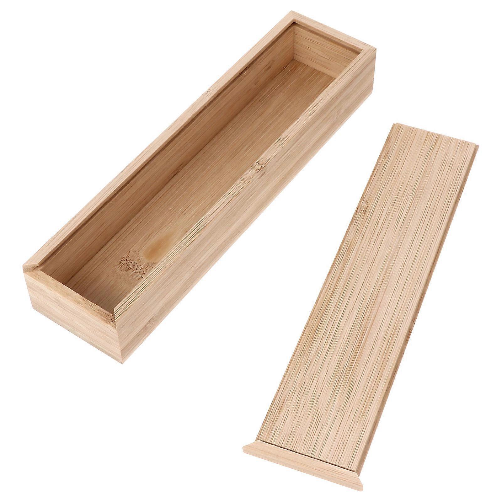 Khaki Tableware Organizer Box for Forks Chopsticks Made of Synthetic Materials Small Size