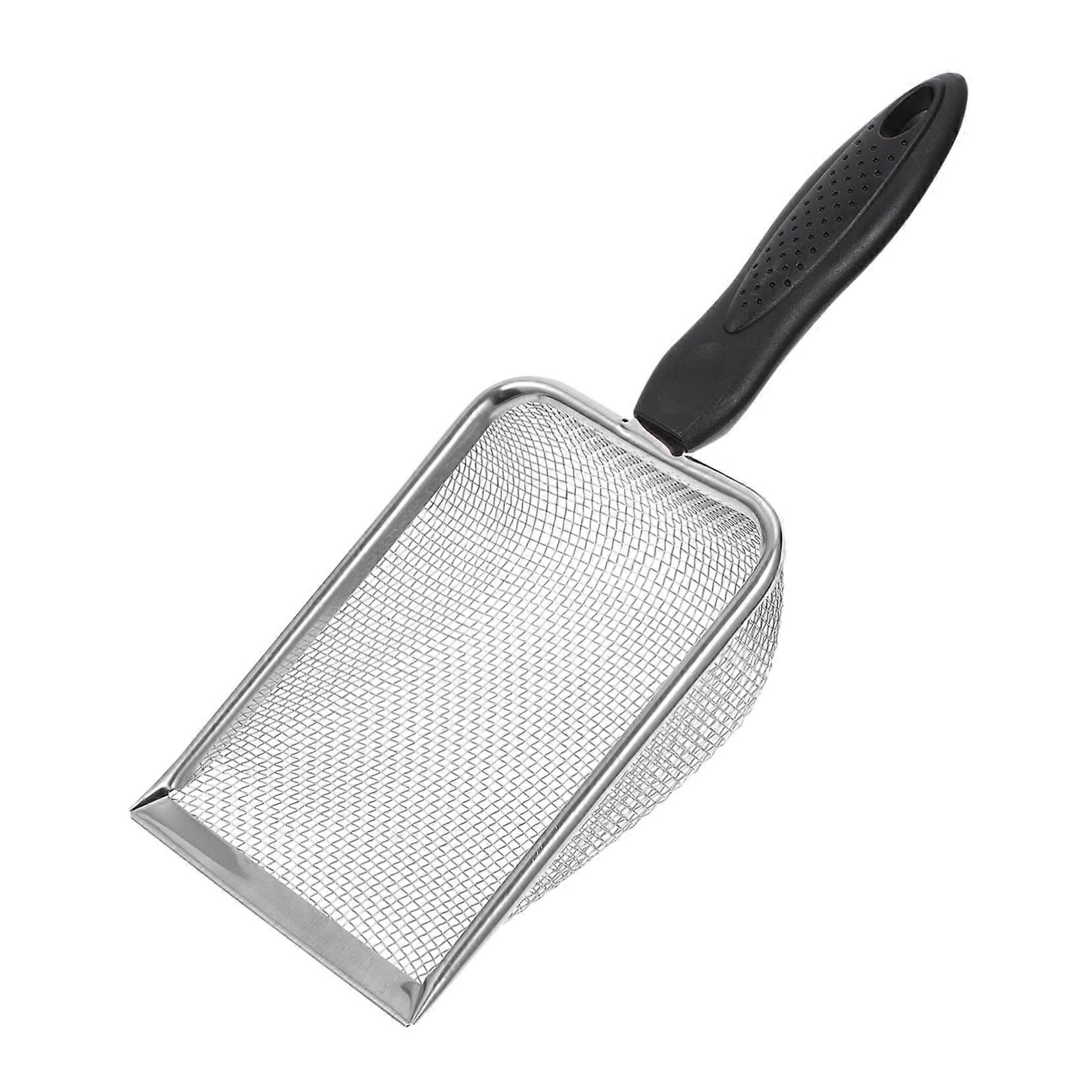 Stainless Steel Reptile Sand Scoop – Durable Terrarium Sand Cleaner, Ideal for Turtles, Lizards, and Other Reptiles, Efficient Cleaning Tool.