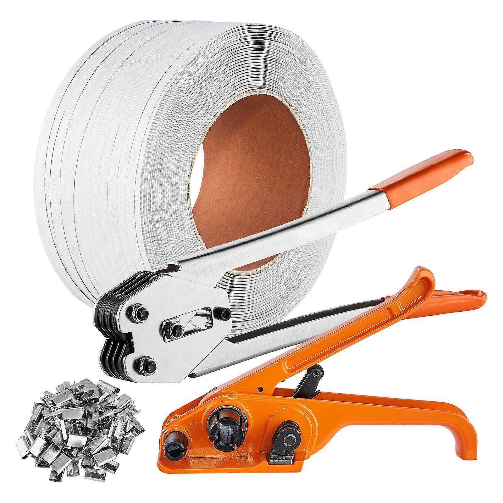 Ζώνη Strapping Kit με Strapping Tensioner Tool, 3280 ft μήκος PP Band, 1000 Metal Seals, Banding Συσκευασία Strapping για τη συσκευασία
