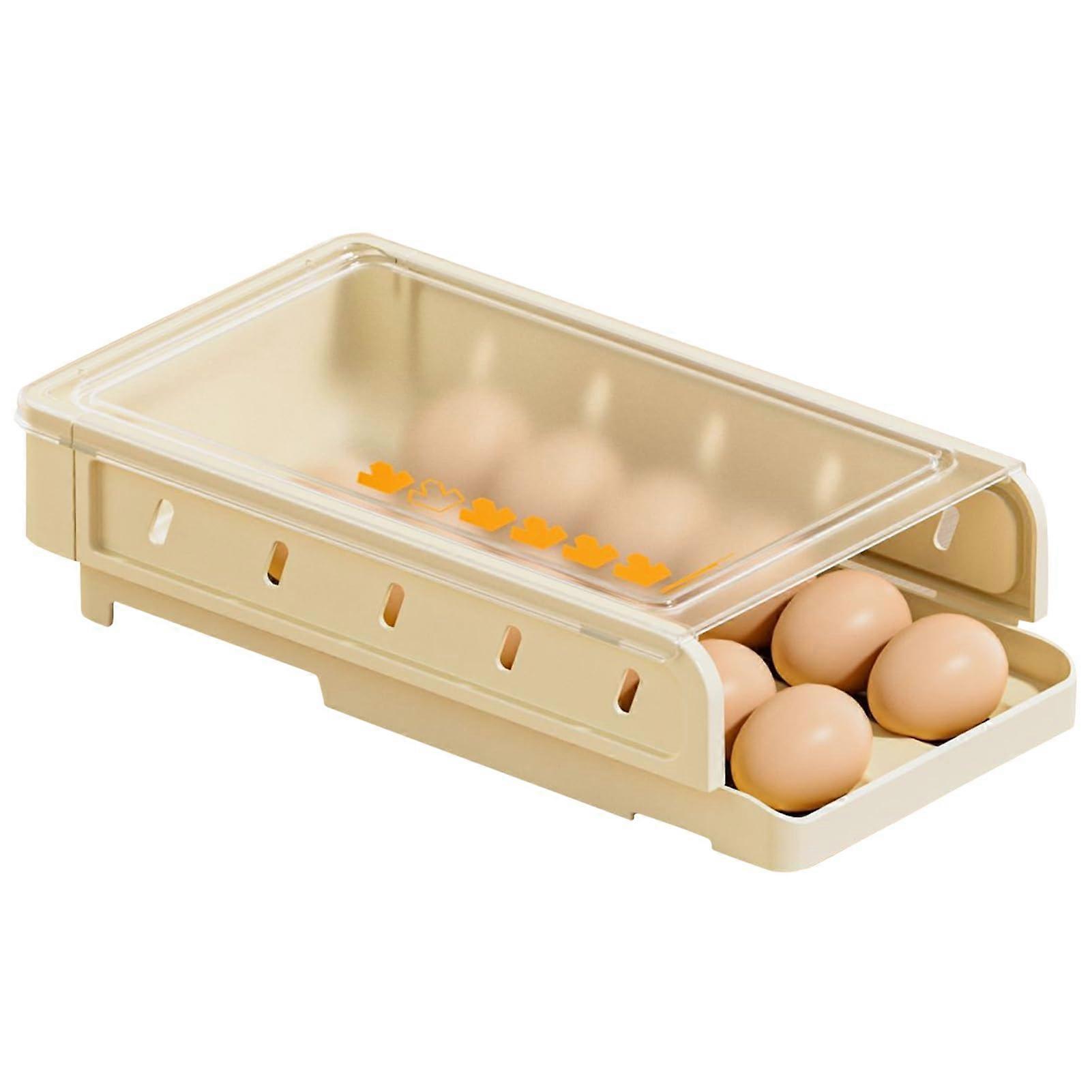 Egg Storage Fridge, SpaceSaving Rolling Egg Box, Stackable Design, DIY Assembly